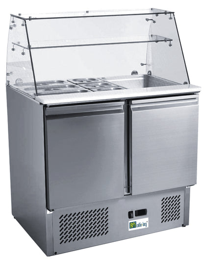 SALADETTE POSITIVE AVEC STRUCTURE VITRÉE - 2 PORTES