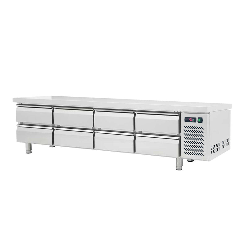 SOUBASSEMENT RÉFRIGÉRÉ POSITIF - 8 TIROIRS GN 1/1 - PROF 700 MM