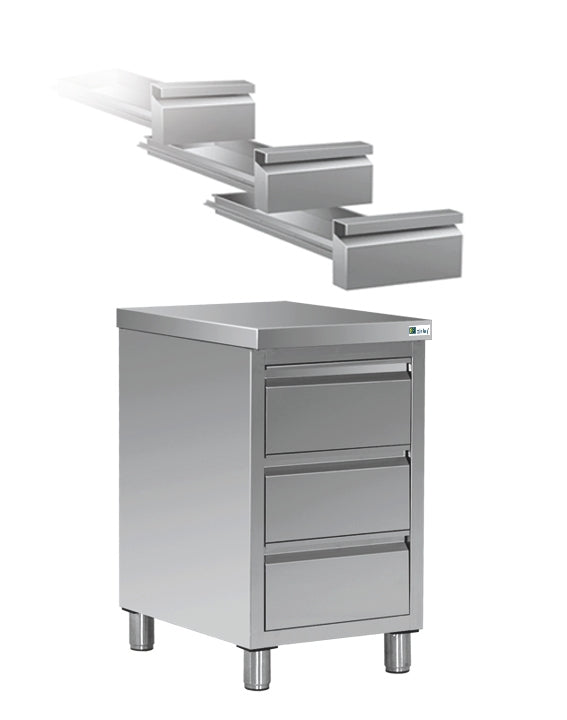 PLACARD À TIROIRS - LONG. 500 MM