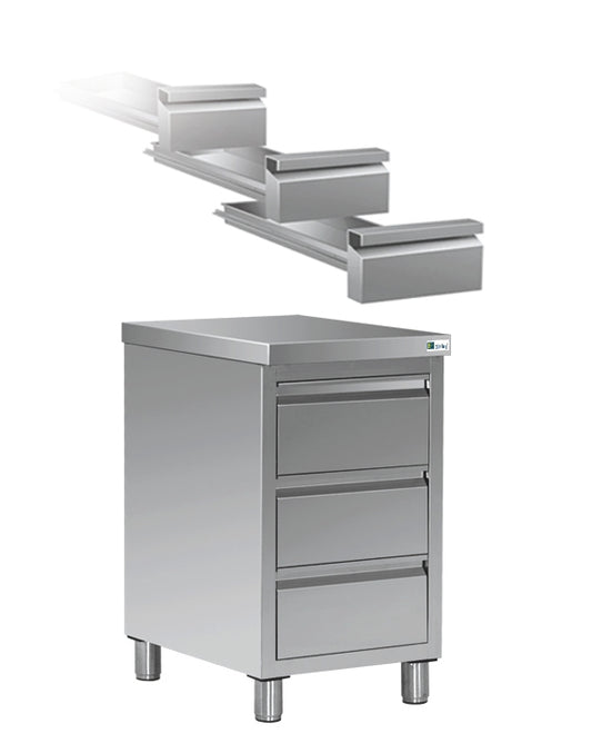 PLACARD À TIROIRS - LONG. 500 MM