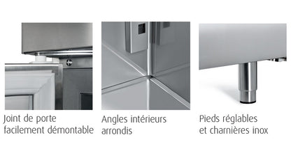 Armoire réfrigérée 0/+10  / -18/-22 - 1 porte pleine + 2 portillons - 1400 L - Sans groupe logé - DA1412PNSG-3 - Dalmec