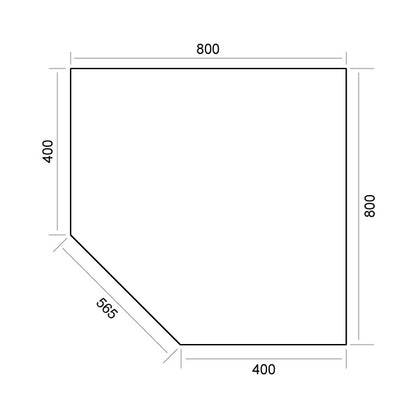 Armoire suspendue en coin - 1 porte battante - Hauteur 600 mm - AMC400T -  Nosem