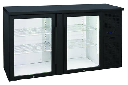 Arrière-bars Skinplate - 2 portes vitrées - 315 litres - 4 étagères - Groupe logé - AB200V - Nosem