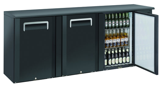 Arrière-bars Skinplate - 3 portes pleines - 500 litres - 6 étagères - Groupe logé - AB300 - Nosem