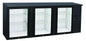 Arrière-bars Skinplate - 3 portes vitrées - 500 litres - 6 étagères - Groupe logé - AB300V - Nosem