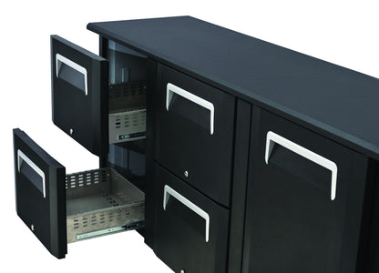 Arrière-bars Skinplate - 4 portes pleines - 618 litres - 8 étagères - Groupe logé - AB400 - Nosem