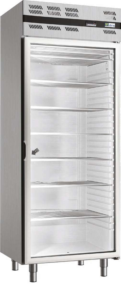 Armoire réfrigérée négative 1 porte vitrée 535 L - Finition Inox