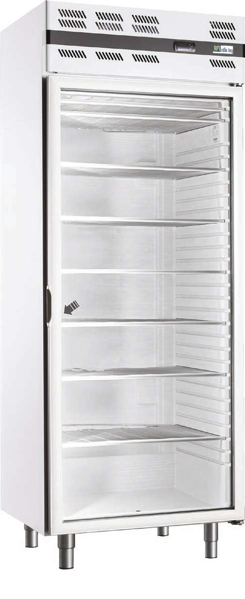 Armoire réfrigérée négative 1 porte vitrée 535 L - Finition Laquée blanche