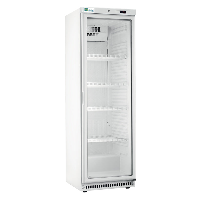 ARMOIRE POSITIVE PORTE VITRÉE - 308 L - FINITION BLANCHE