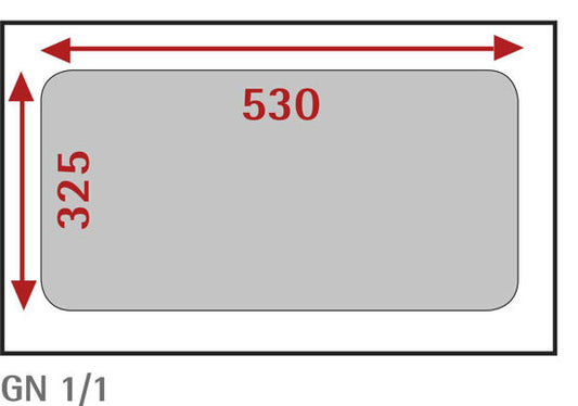 BAC INOX GN 1/1 - PROF. 325 MM