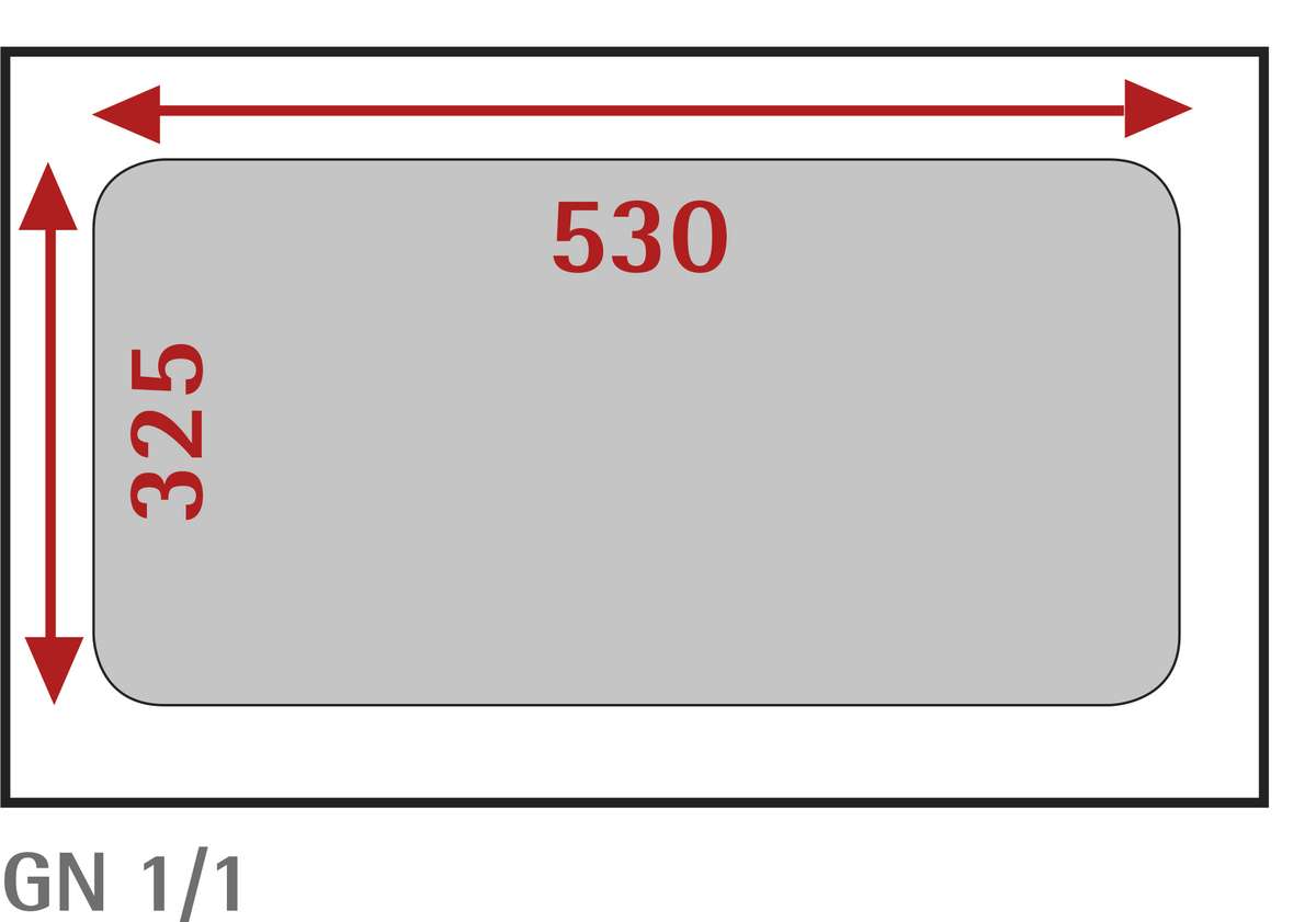 BAC INOX GN 1/1 - PROF. 325 MM