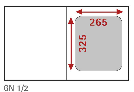 BAC INOX GN 1/2 - PROF. 265 MM