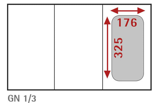 BAC INOX GN 1/3 - PROF. 176 MM