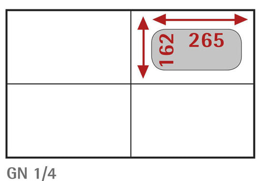 BAC INOX GN 1/4 - PROF. 162 MM