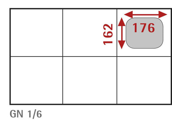 BAC INOX GN 1/6 - PROF. 162 MM