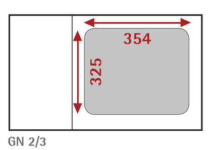 BAC INOX GN 2/3 - PROF. 325 MM