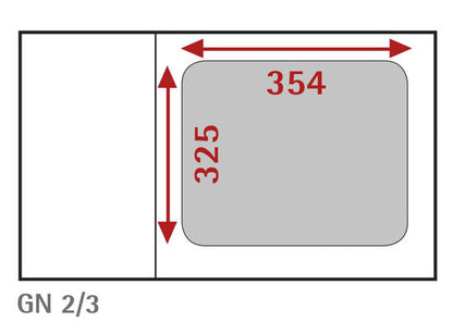 BAC INOX GN 2/3 - PROF. 325 MM
