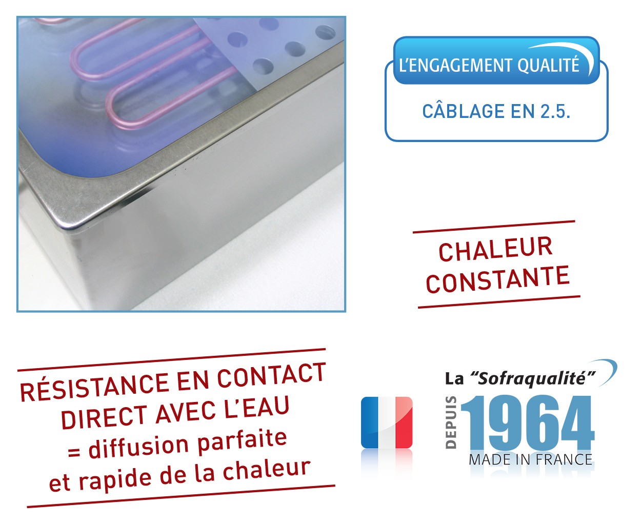 Bain-marie compact avec vidange - Gamme Tradition - 18 L - 230 V - 15162