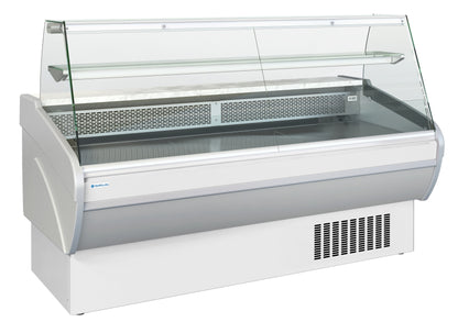 COMPTOIR D'EXPOSITION - VITRAGE DROIT - PROF 931 MM - FROID STATIQUE