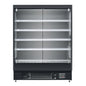 VITRINE MURALE NOIRE MAT - FROID POSITIF VENTILÉ - 2 PORTES BATTANTES