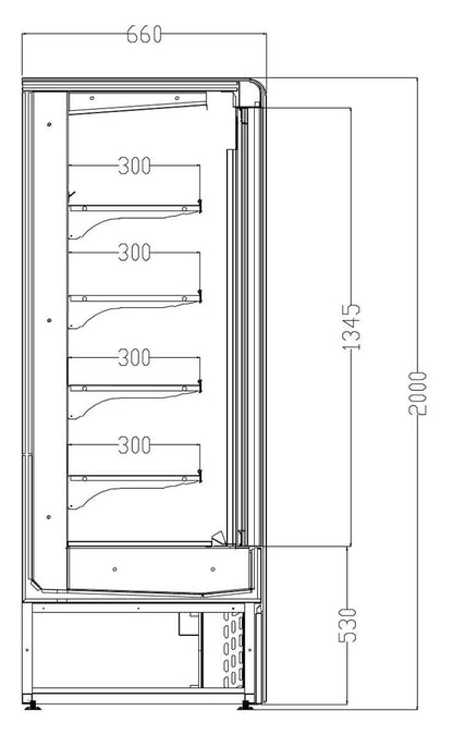 VITRINE MURALE NOIRE MAT - FROID POSITIF VENTILÉ - 3 PORTES BATTANTES
