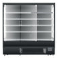 VITRINE MURALE NOIRE MAT - FROID POSITIF VENTILÉ - 3 PORTES BATTANTES