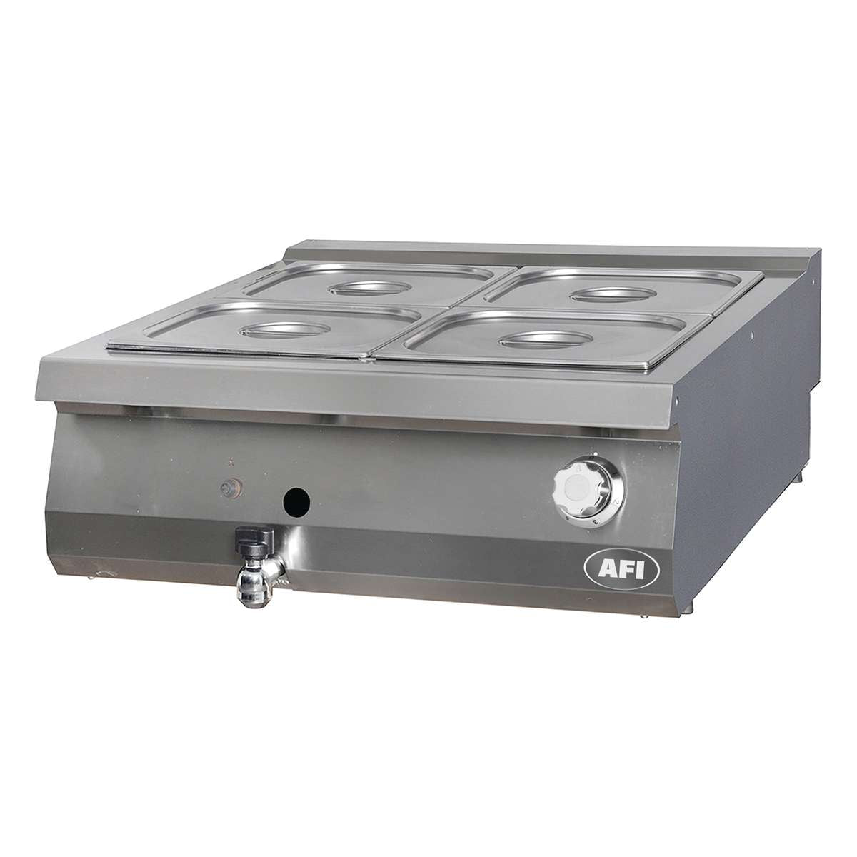 BAIN-MARIE GAZ - GAMME 900 - 4 X GN 2/3