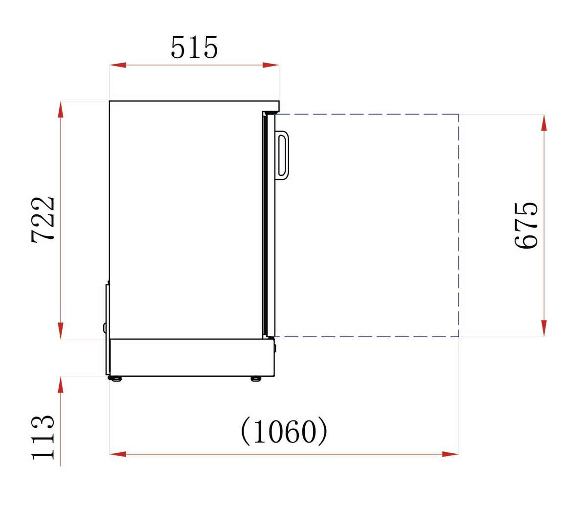 ARRIÈRE-BAR - 1 PORTE VITRÉE BATTANTE