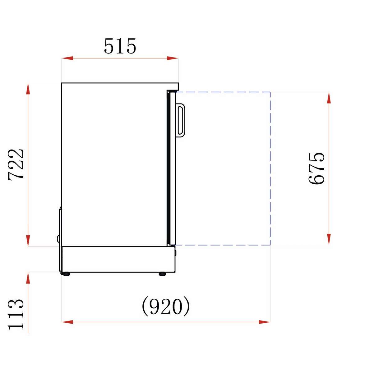 ARRIÈRE-BAR - 3 PORTES VITRÉES BATTANTES