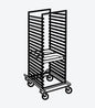 Chariot porte-plats inox avec roulettes  pour 16 plats 600 x 800 - DACH16-2