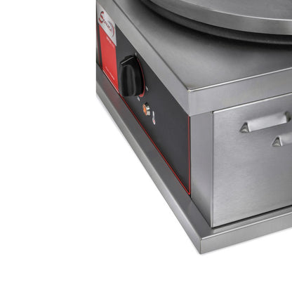 Crêpière électrique carrée professionnelle à usage intensif - Version double - Diamètre 40 cm - CR2CE40