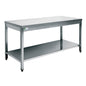 TABLE INOX AVEC TABLETTE INFÉRIEURE - SÉRIE 600 - LONG. 1700 MM