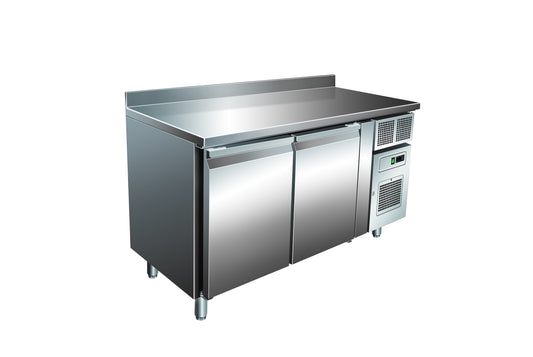 Desserte réfrigérée positive 260 L - 2 portes - Avec groupe logé - Avec dosseret - SN2201TN - Nosem