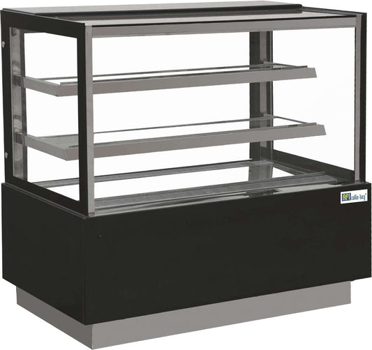 VITRINE PÂTISSERIE - VITRAGE DROIT - 2 ÉTAGÈRES - 380 L