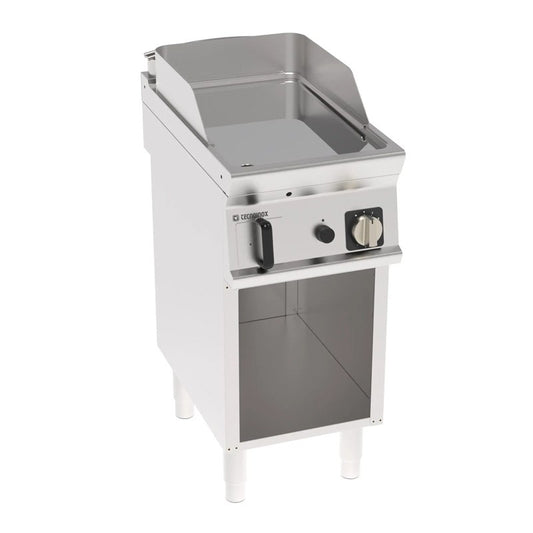 Élément monobloc plaque à snacker lisse chromée gaz - 1 zone - Tecnoinox - FTC4FG71