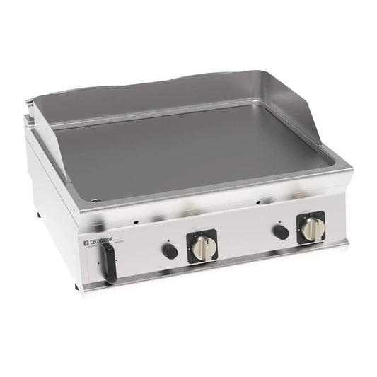 Élément top plaque à snacker lisse gaz - 2 zones - Tecnoinox - FTL8G71