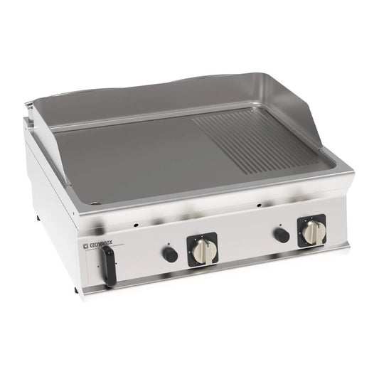 Élément top plaque à snacker mixte gaz - 2 zones - Tecnoinox - FTR8G71