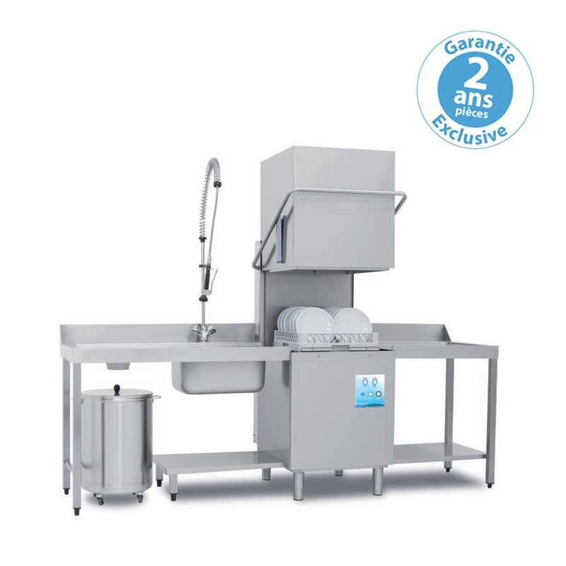 Elettrobar - Lave-vaisselle à capot avec affichage digital - Panier 500 x 500 mm - PLUVIA280DG