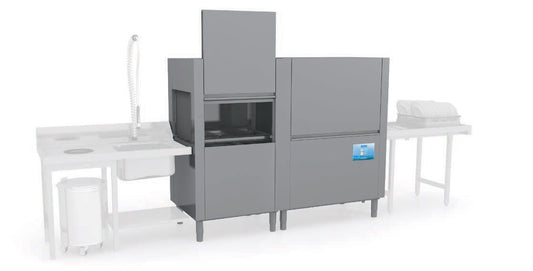 Elettrobar - Tunnel avec sortie à droite - Panier 500 x 500 mm - Série NIAGARA 412 - NIAG4122D