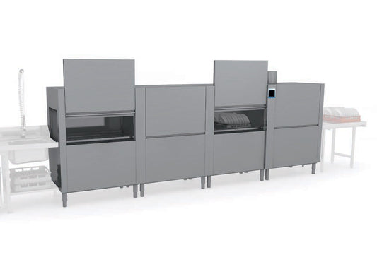 Elettrobar - Tunnel avec sortie à droite - Panier 500 x 500 mm - Série RIVER414 - RIV4143D