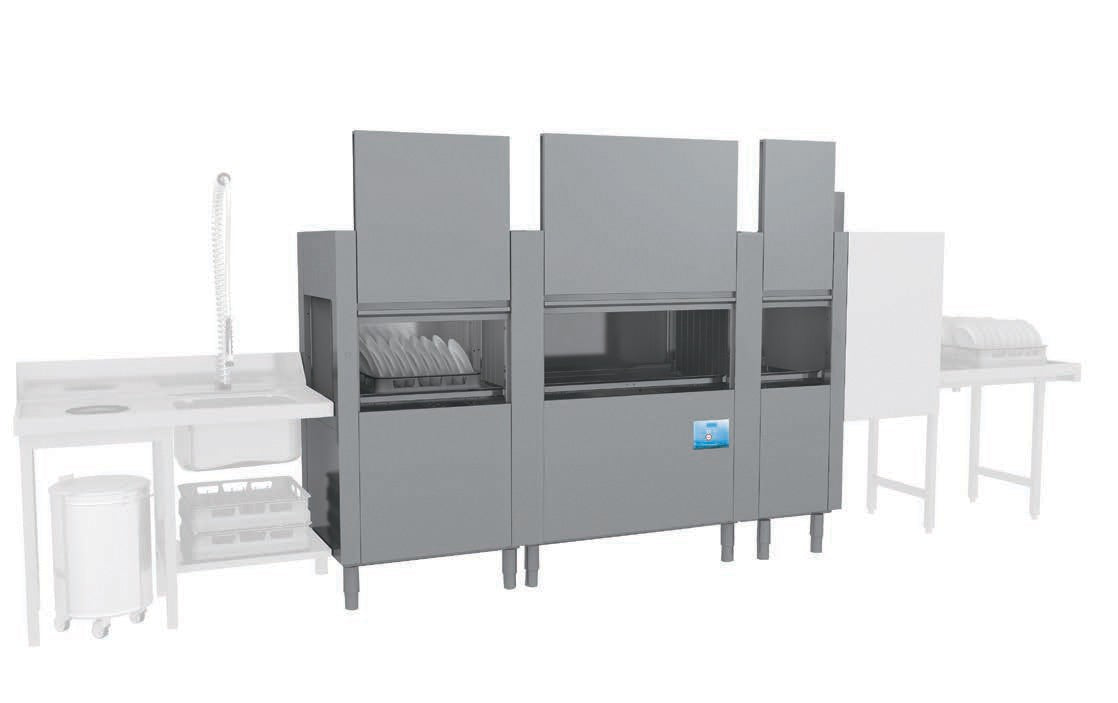 Elettrobar - Tunnel avec sortie à gauche - Panier 500 x 500 mm - Série MISTRAL415 - MISTRAL4152G