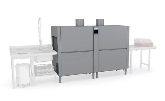 Elettrobar - Tunnel avec sortie à gauche - Panier 500 x 500 mm - Série RIVER414 - RIV4141G