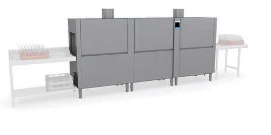 Elettrobar - Tunnel avec sortie à gauche - Panier 500 x 500 mm - Série RIVER414 - RIV4142G