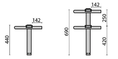 Étagère en inox - SELF-SERVICE 750 - SAI14502P - Nosem
