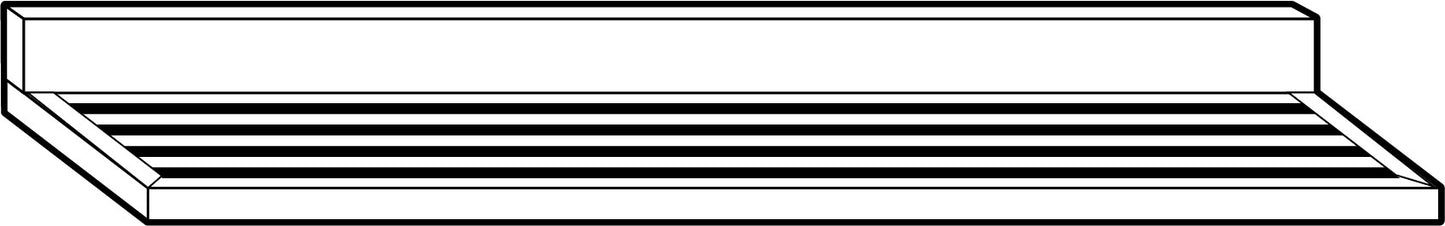 Etagère murale barreaudée en inox - Profondeur 400 mm - Longueur 1200 mm - EMB412T