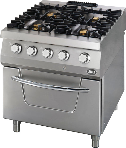 FOURNEAU GAZ SUR FOUR GAZ - GAMME 900 - 4 FEUX