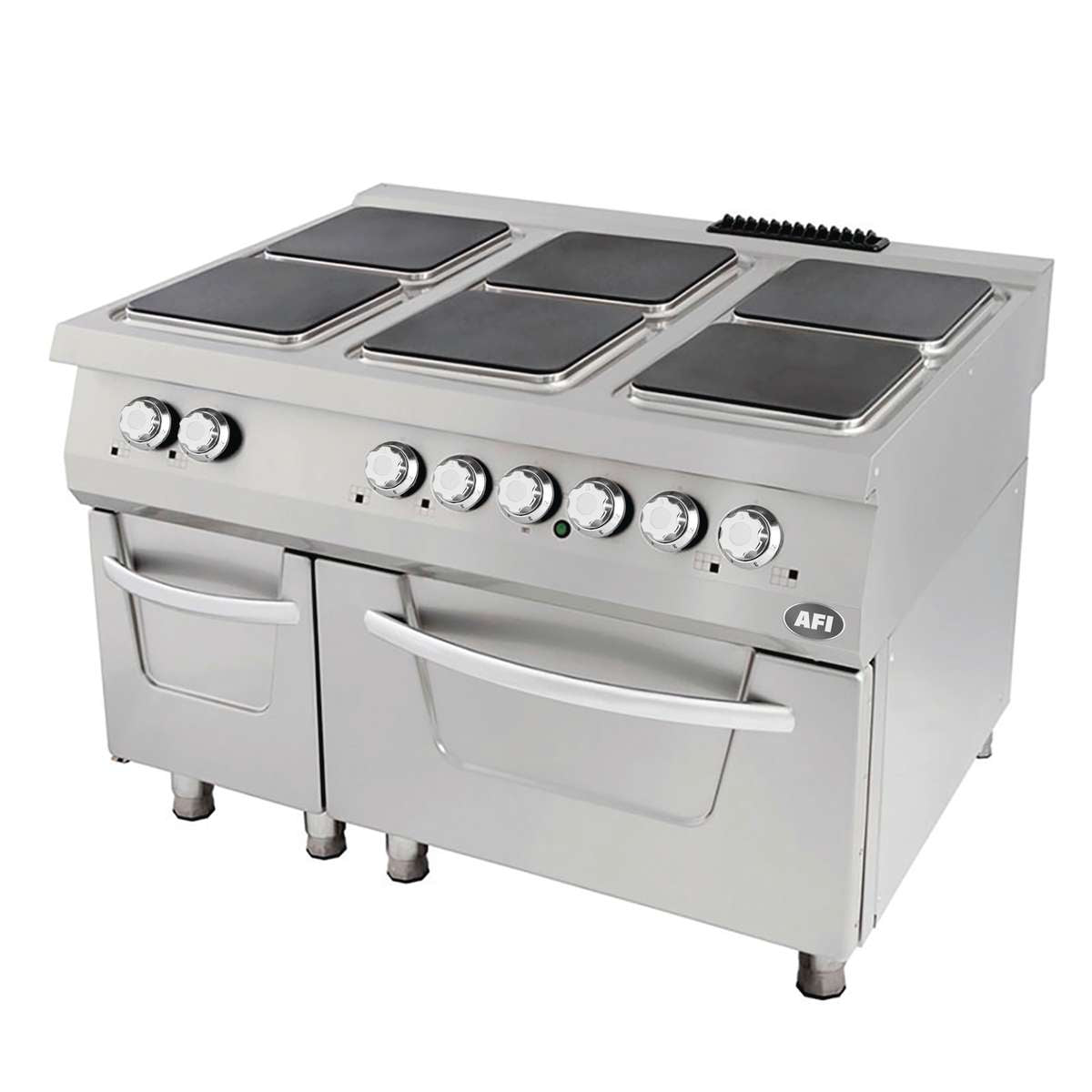 Fourneau 6 feux électrique sur four électrique - Série 900