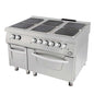 Fourneau 6 feux électrique sur four électrique - Série 900