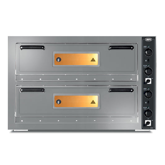 FOUR À PIZZA ÉLECTRIQUE - 2 CHAMBRES - 2 X 9 PIZZAS DIAMÈTRE 300 MM