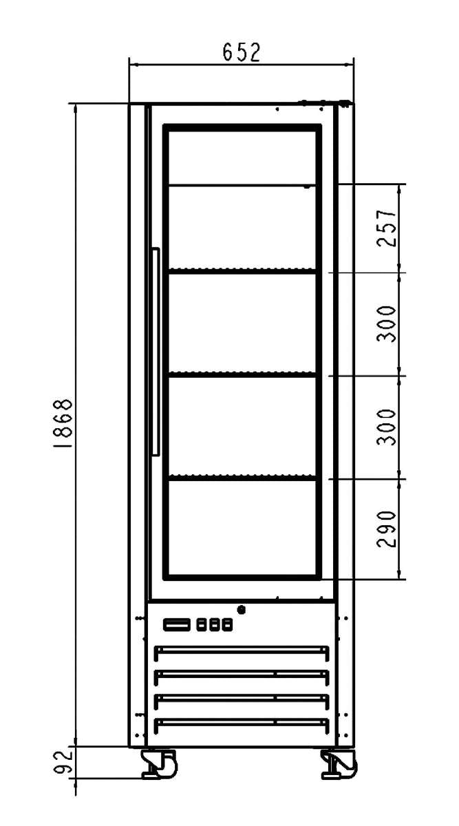 Vitrine pâtisserie 400 L - 4 faces vitrées